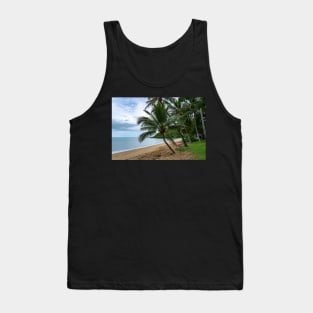 Serene Paradise: Palm Trees on Cairns Beach Tank Top